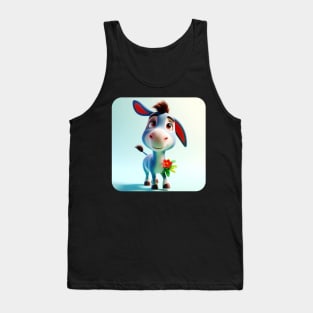 Animals, Insects and Birds - Donkey #30 Tank Top